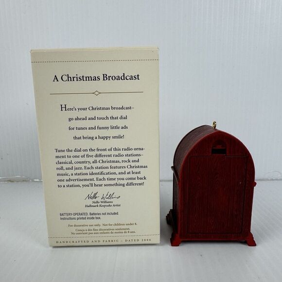 Hallmark Keepsake A Christmas Broadcast Ornament Magic Sound Music & Light Radio - Picture 3 of 9